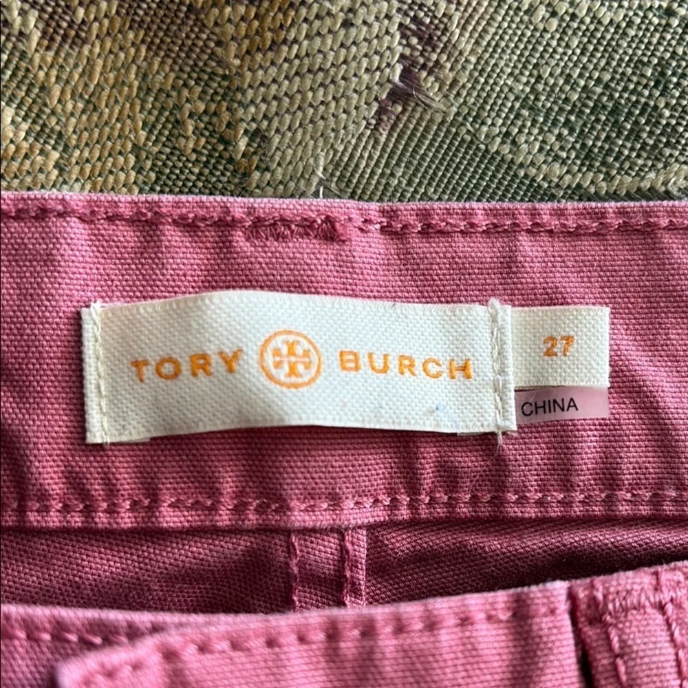 Tory Burch jeans  pants  cropped/ankle  midrise  slight flare leg DUSTY Rose EUC